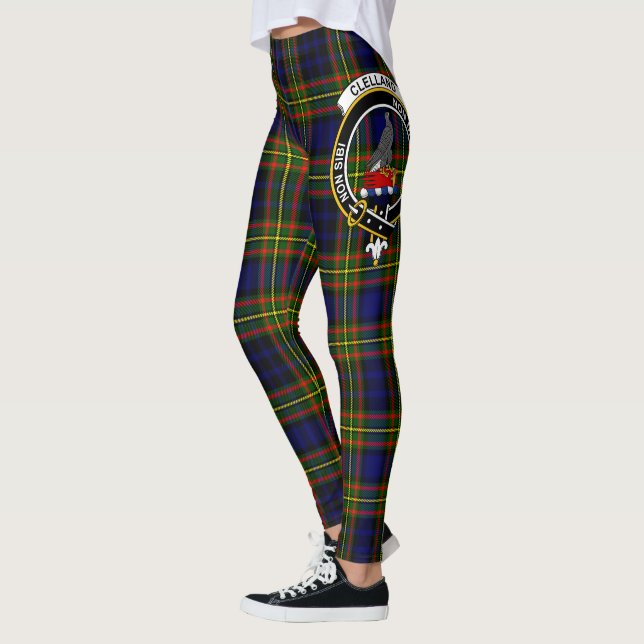 Clan Escocés Escudo Clelland Mujeres Leggings (Izquierda)