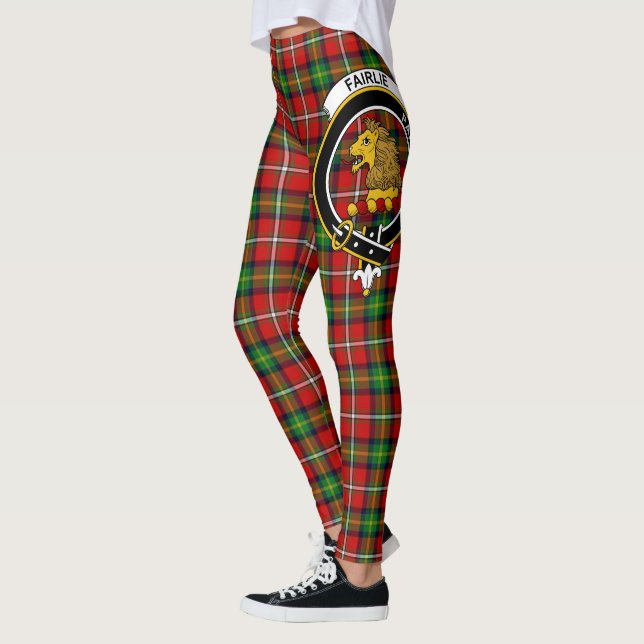 Clan escocés Fairlie Escudo Tartan Women Leggings (Izquierda)