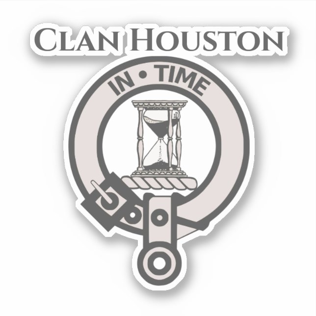 Clan escocés Houston Escudo Badge Pegatina (Anverso)