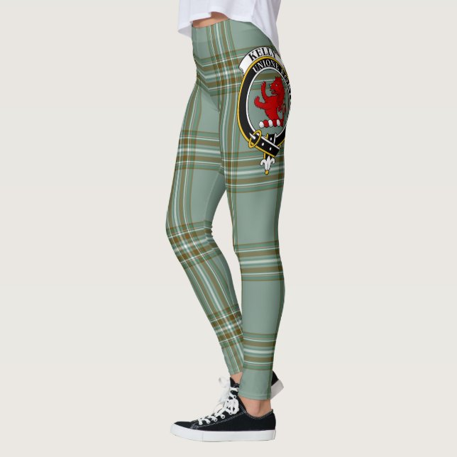 Clan escocés Kelly Escudo Tartan Women Leggings (Izquierda)