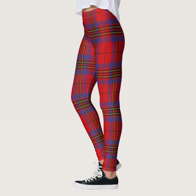 Clan Escocés Leslie Modern Tartán Mujeres Leggings (Izquierda)