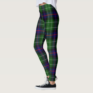 Clan Escocés Leslie Tartan Mujeres Leggings
