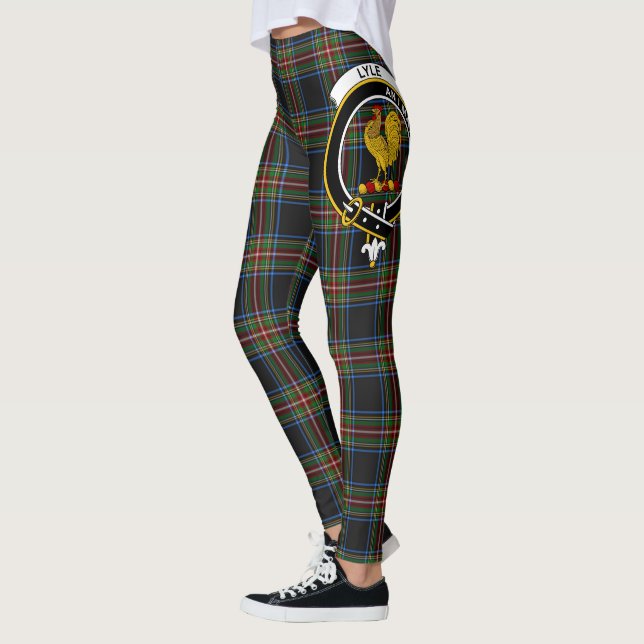 Clan Escocés Lyle Escudo Tartán Mujeres Leggings (Izquierda)