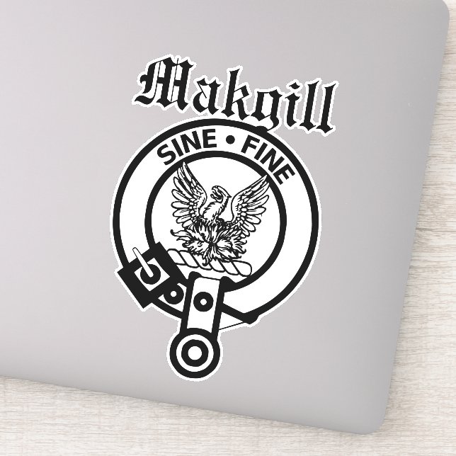 Clan escocés Makgill Escudo Badge gran Pegatina (Detalle)