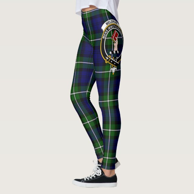Clan Escocés Meldrum Escudo Tartán Mujeres Legging (Izquierda)