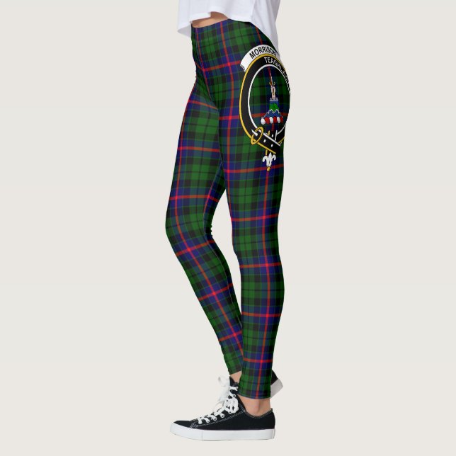 Clan escocés Morrison Escudo Tartan Women Leggings (Izquierda)