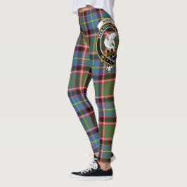 Clan escocés Norvel Escudo Tartán Mujeres Leggings