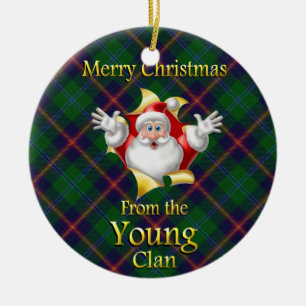 Clan escocés Ornamento joven de Navidad