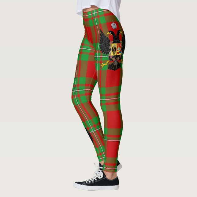 Clan escocés Peter Escudo Tartan Women Leggings (Izquierda)