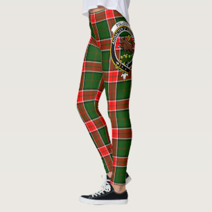 Clan escocés Pollock Escudo Tartán Mujeres Legging