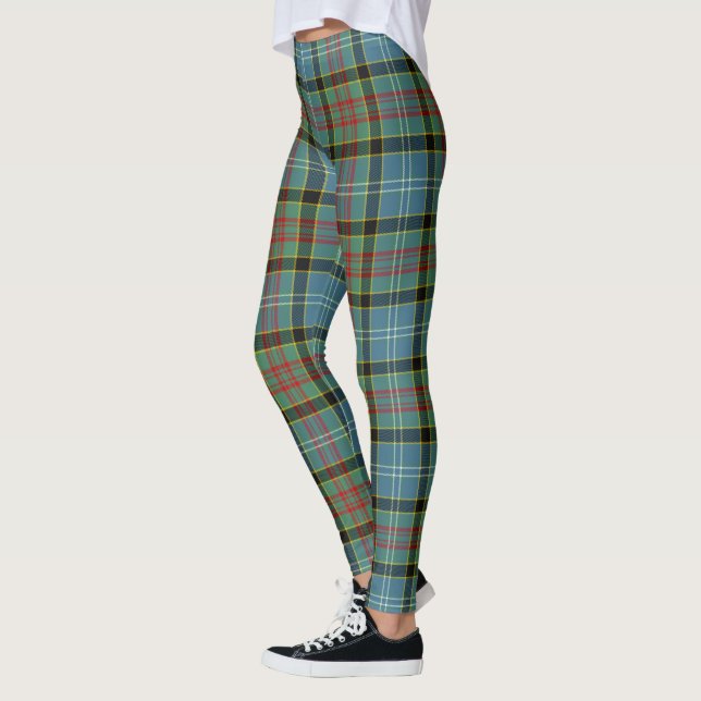 Clan Escocés Porterfield Tartán Mujeres Leggings (Izquierda)