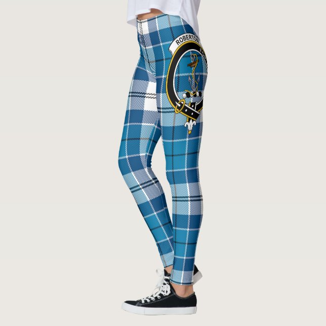 Clan escocés Roberton Escudo Tartan Women Leggings (Izquierda)