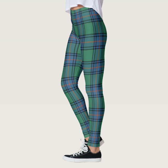 Clan escocés Shaw Antiguas Mujeres Tartán Leggings (Izquierda)