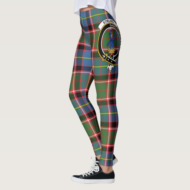 Clan escocés Stirling Escudo Tartan Women Leggings (Izquierda)
