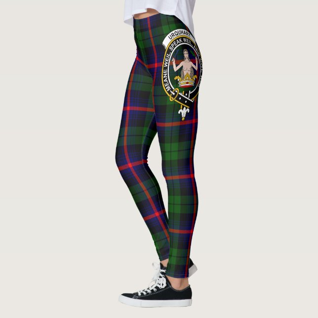 Clan Escocés Urquhart Escudo Tartan Mujeres Leggin (Izquierda)