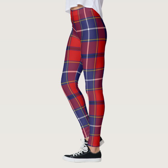 Clan escocés Wishart Tartan Women Leggings (Izquierda)