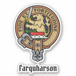 Clan Farquharson Escudo sobre el Pegatina de Tartá