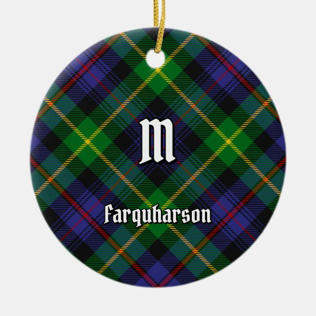 Clan Farquharson Tartán Ornamento cerámico (Frente)