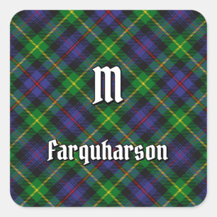 Clan Farquharson Tartan Square Pegatina