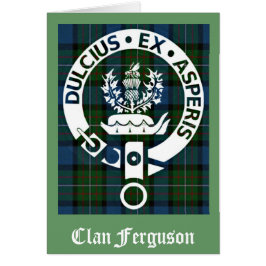 Clan Ferguson Escudo Tartan Greeting Card