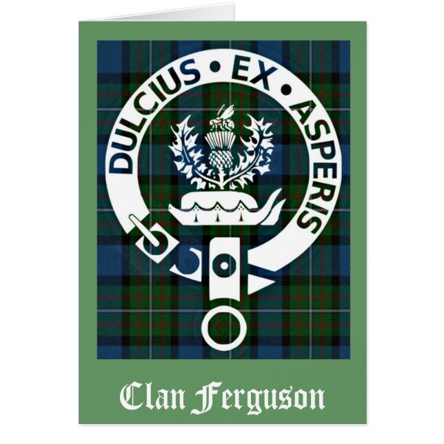 Clan Ferguson Escudo Tartan Greeting Card (Frente)