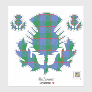 Clan Fergusson Thistle Pegatina