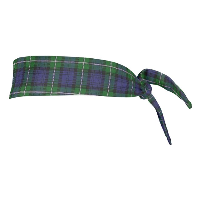 Clan Forbes Accents Scottish Tartán verde azul (Girar 90)