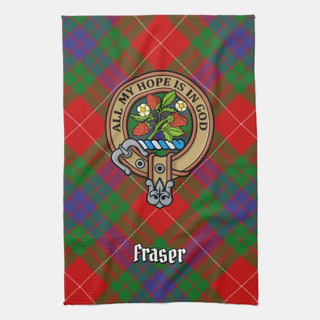 Clan Fraser Escudo Kitchen Toalla (Vertical)
