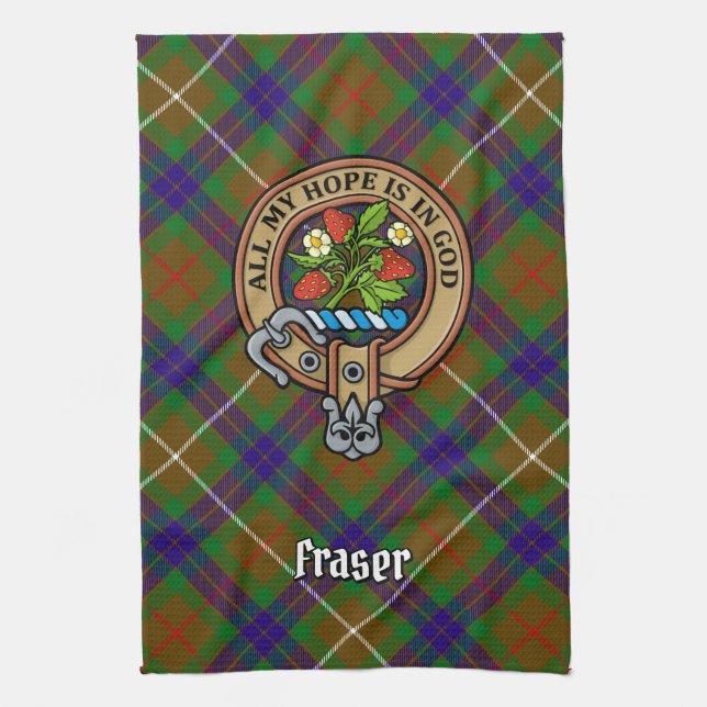 Clan Fraser Escudo Kitchen Toalla (Vertical)