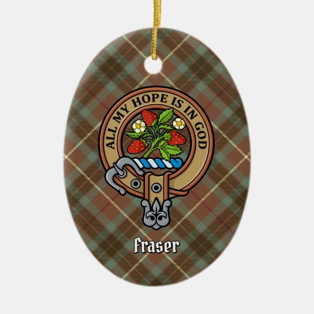 Clan Fraser Escudo Ornamento cerámico (Frente)