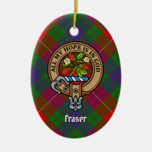 Clan Fraser Escudo Ornamento cerámico