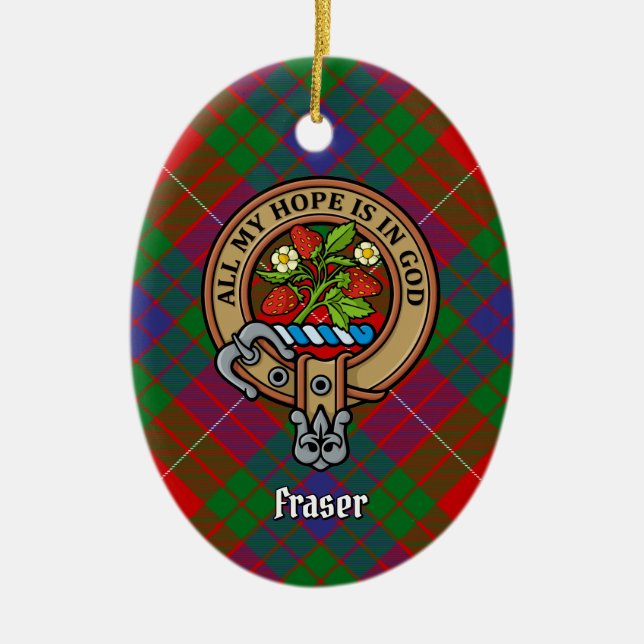 Clan Fraser Escudo Ornamento cerámico (Frente)