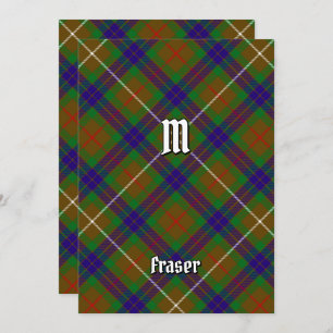 Clan Fraser Hunting Tartán Invitación