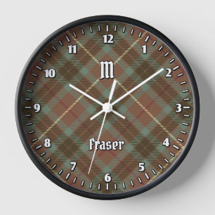Clan Fraser Hunting Weathered Tartán Gran Reloj