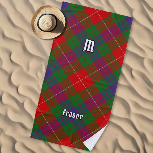 Clan Fraser Tartan Beach Toalla (Subido por el creador)
