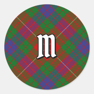 Clan Fraser Tartan Classic Round Pegatina