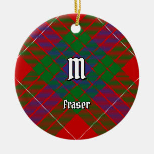 Clan Fraser Tartán Ornamento cerámico