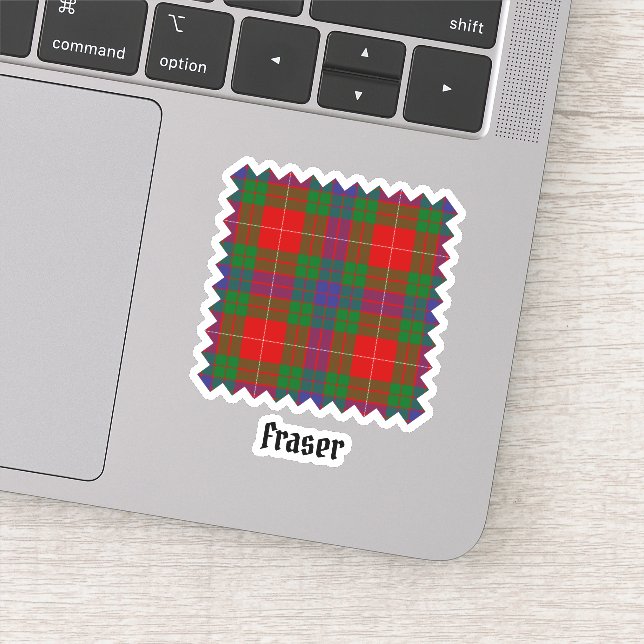 Clan Fraser Tartan Pegatina (Detalle)