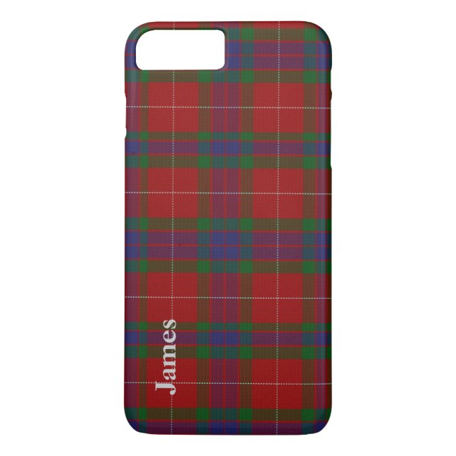 Clan Fraser Tartan Plaid iPhone 7 Plus funda (Reverso)