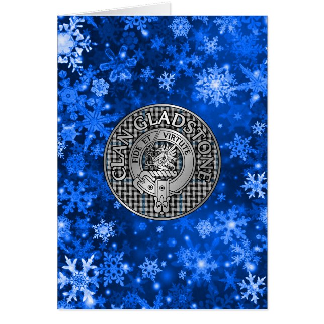 Clan Gladstone Escudo y Tartán (Frente)