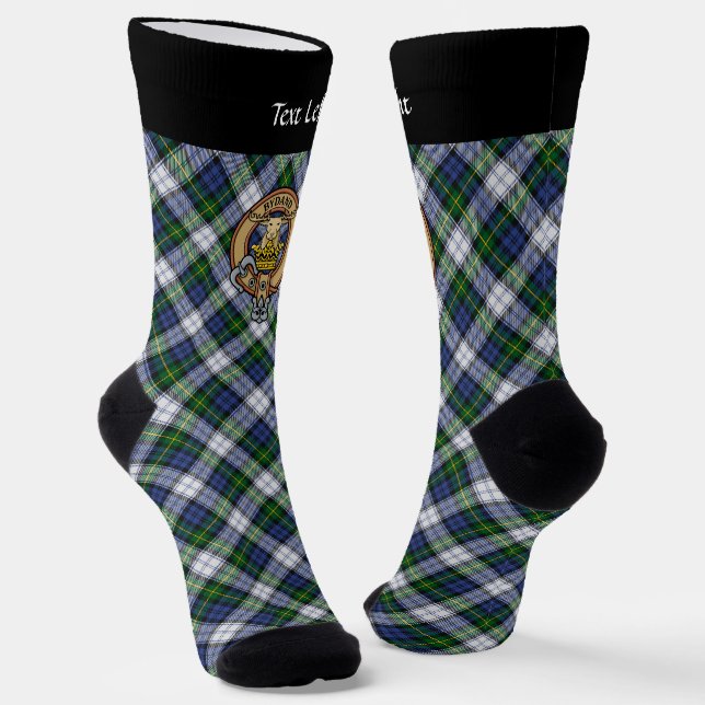 Clan Gordon Escudo sobre calcetines de Tartán (Angular)