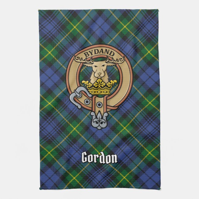 Clan Gordon Escudo sobre la toalla de cocina de Ta (Vertical)