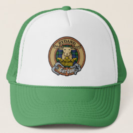 Clan Gordon Escudo sobre sombrero Tartan Trucker