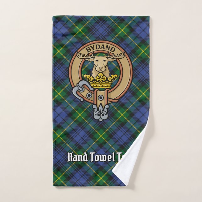 Clan Gordon Escudo sobre Tartán (Toalla de mano)