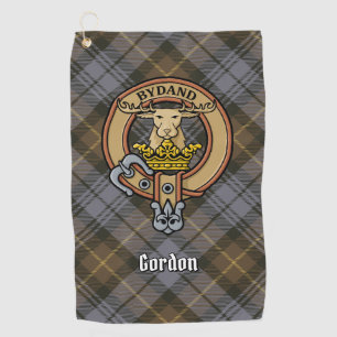 Clan Gordon Escudo sobre toalla de golf de Tartan