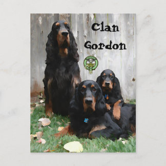 Clan Gordon, Postal de Pintura de Gordon Setter