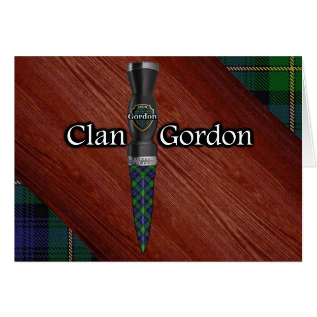 Clan Gordon Tartan Sgian Dubh Blade (Anverso (Horizontal))