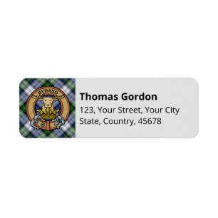 Clan Gordon Vestir Etiqueta Tartan