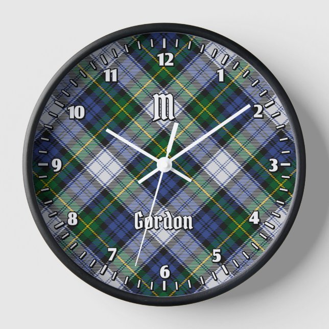 Clan Gordon Vestir Tartan Gran Reloj (Anverso)