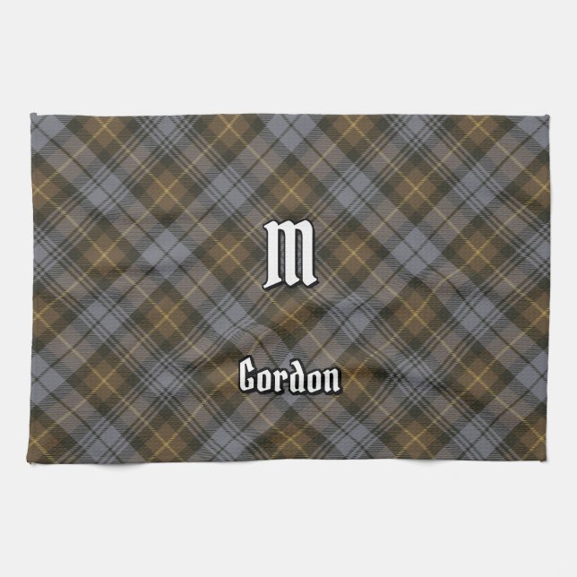 Clan Gordon Weathered Tartan Kitchen Toalla (Horizontal)